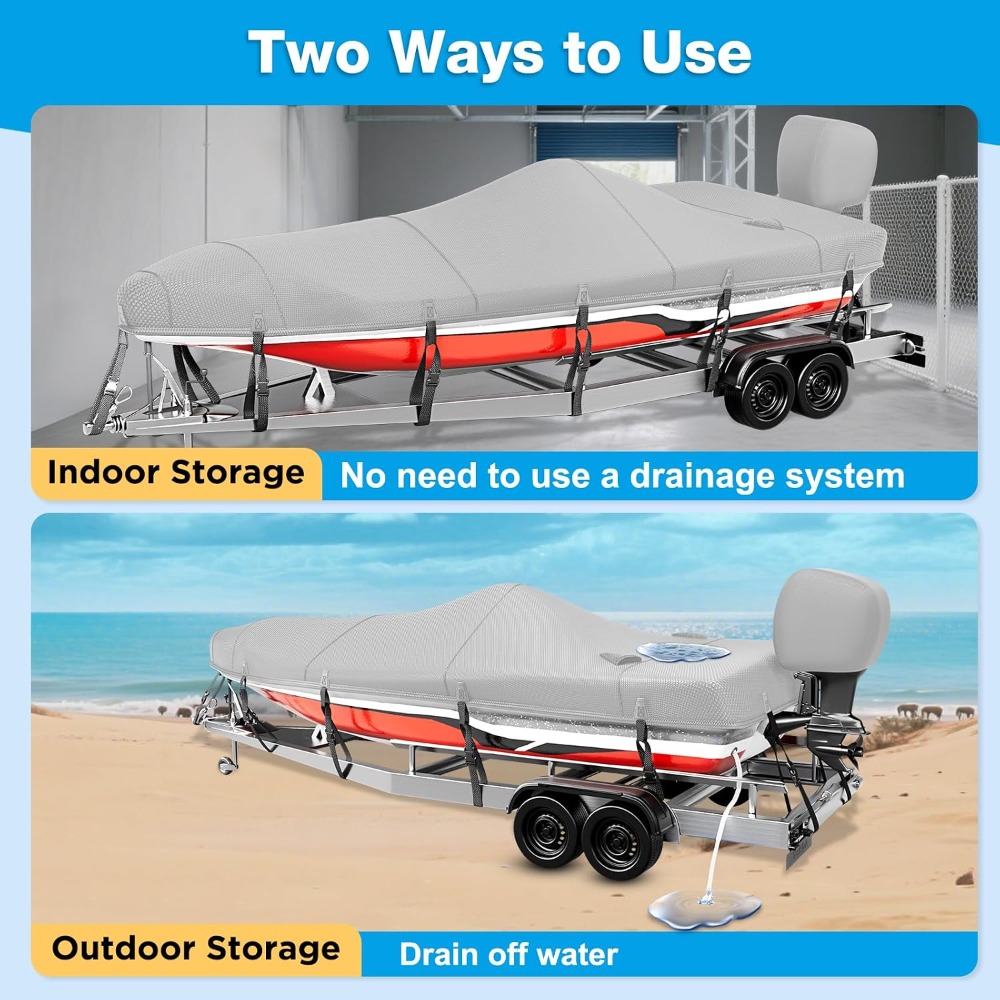 Boat Cover 20-22ft, 1200D Wate - Fishing Boat Trailer บทวิจารณ์และราคา