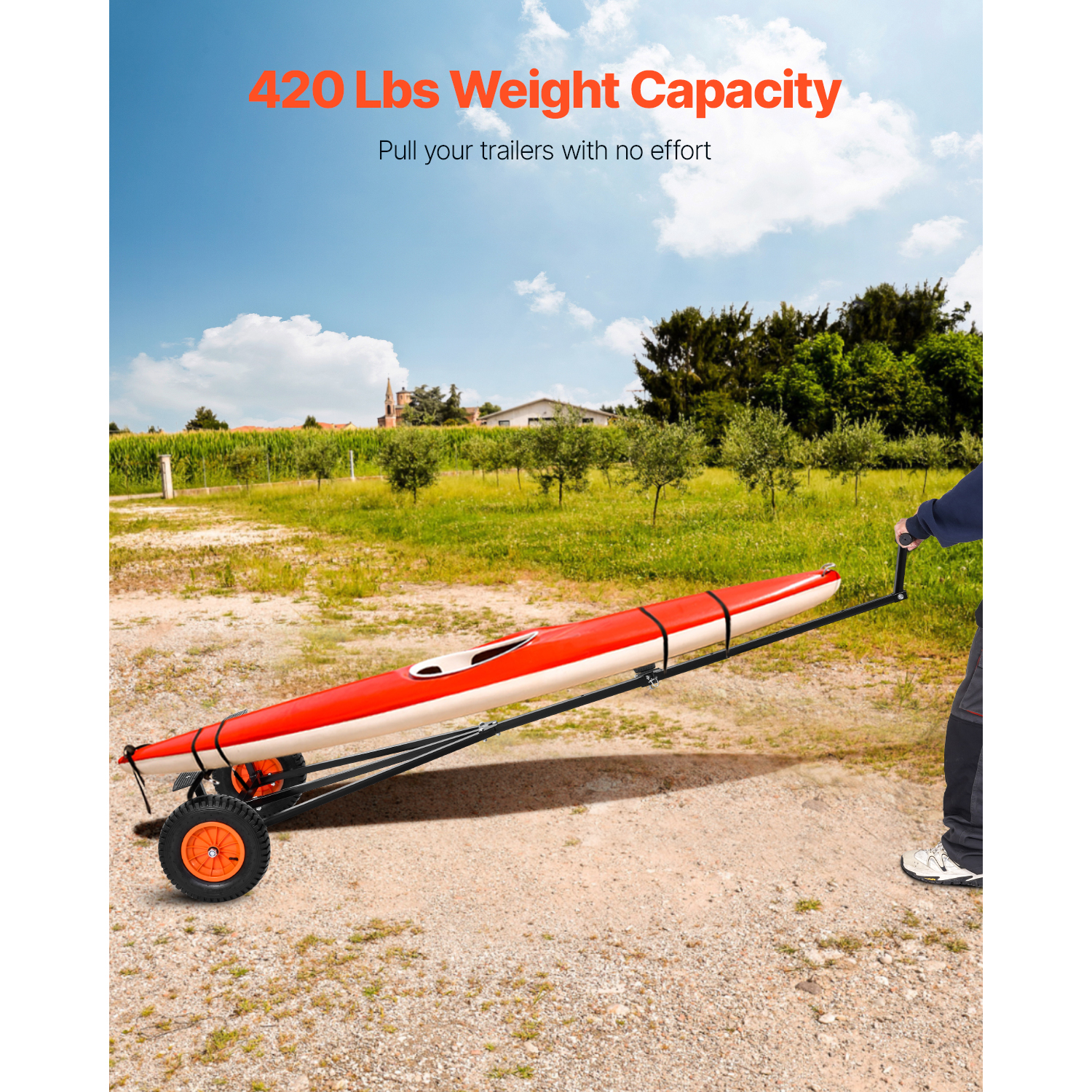 SucceBuy 420lbs Boat Trailer D - Fishing Boat Trailer บทวิจารณ์และราคา